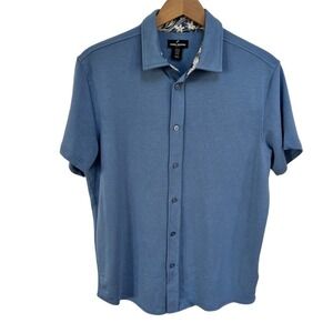 Daniel Hechter Men's Blue Short‎ Sleeve Button-Down Shirt Size M